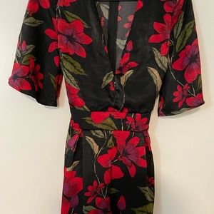 Charlotte Russe Floral Silk romper